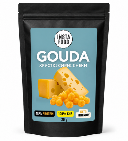 Хрусткі сирні снеки Gouda Insta food 20 г 90001 фото