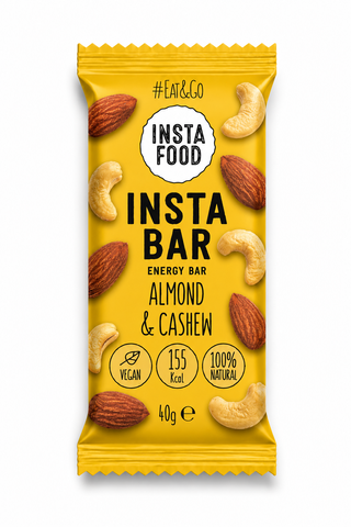 Insta Bar Natural Energy Bar Cashew Almond Chickpeas 40 g